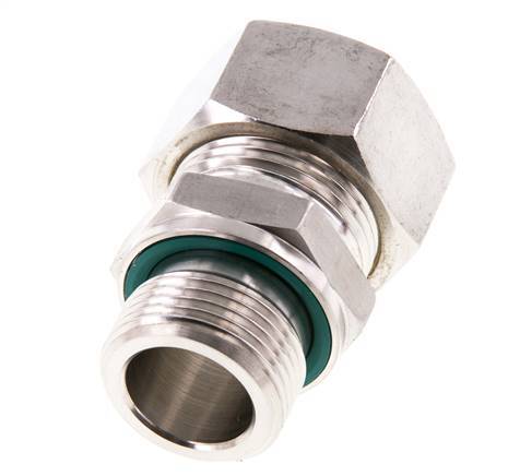 G 3/4'' Außengewinde x 22L Edelstahl Verschraubung mit FKM Dichtung 160 Bar DIN 2353