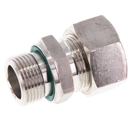 G 3/4'' Außengewinde x 22L Edelstahl Verschraubung mit FKM Dichtung 160 Bar DIN 2353