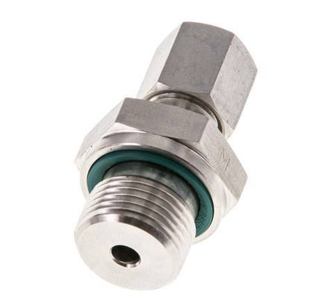 G 3/8'' Außengewinde x 6L Edelstahl-Verschraubung mit FKM-Dichtung 315 bar DIN 2353