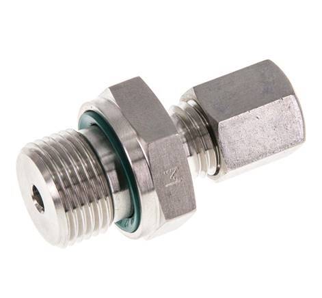 G 3/8'' Außengewinde x 6L Edelstahl-Verschraubung mit FKM-Dichtung 315 bar DIN 2353