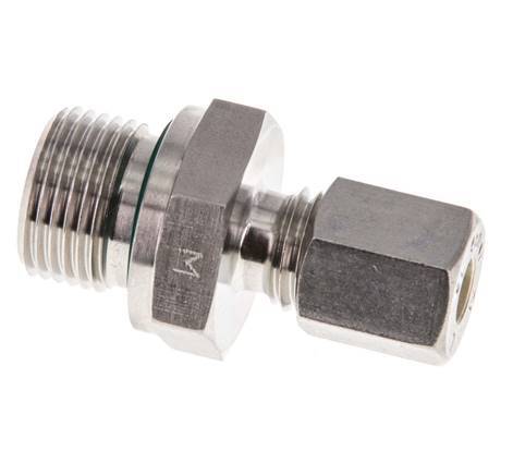 G 3/8'' Außengewinde x 6L Edelstahl-Verschraubung mit FKM-Dichtung 315 bar DIN 2353