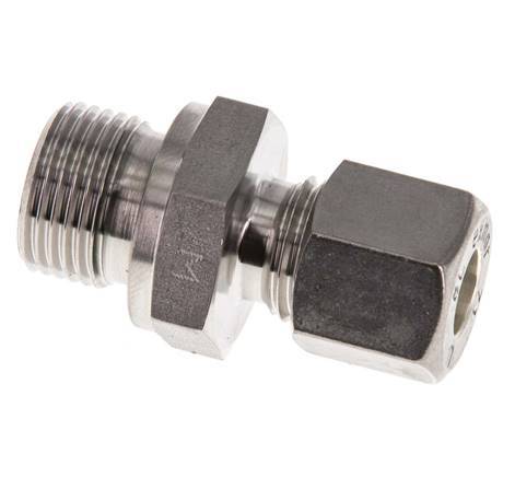 G 3/8'' Außengewinde x 8L Edelstahl-Verschraubung mit FKM-Dichtung 315 bar DIN 2353