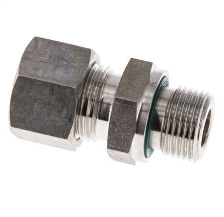 G 3/8'' Außengewinde x 12L Edelstahl-Verschraubung mit FKM-Dichtung 315 bar DIN 2353