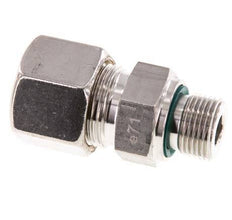 G 3/8'' Außengewinde x 14S Edelstahl-Kompressionsverschraubung mit FKM-Dichtung 630 bar DIN 2353