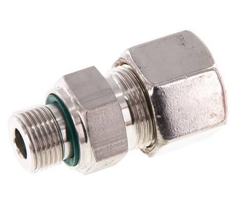G 3/8'' Außengewinde x 14S Edelstahl-Kompressionsverschraubung mit FKM-Dichtung 630 bar DIN 2353