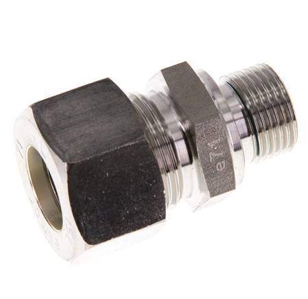 G 3/8'' Außengewinde x 15L Edelstahl-Verschraubung mit FKM-Dichtung 315 bar DIN 2353