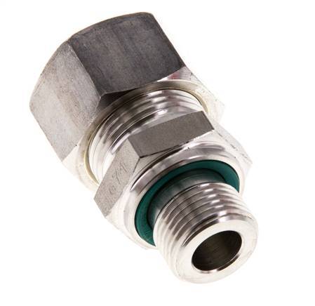 G 3/8'' Außengewinde x 15L Edelstahl-Verschraubung mit FKM-Dichtung 315 bar DIN 2353