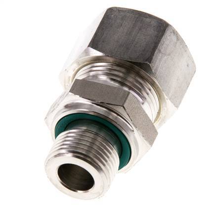 G 3/8'' Außengewinde x 15L Edelstahl-Verschraubung mit FKM-Dichtung 315 bar DIN 2353