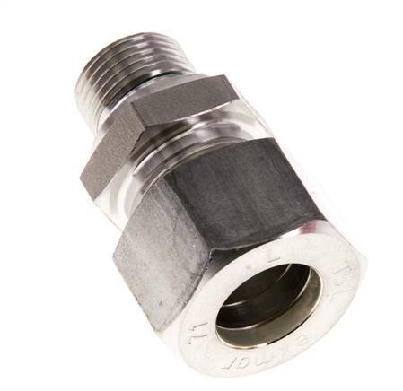 G 3/8'' Außengewinde x 15L Edelstahl-Verschraubung mit FKM-Dichtung 315 bar DIN 2353