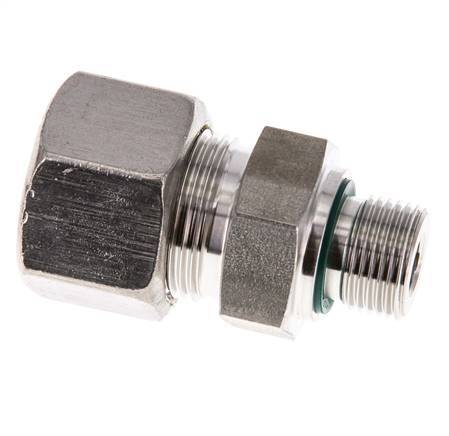 G 3/8'' Außengewinde x 16S Edelstahl-Kompressionsverschraubung mit FKM-Dichtung 400 bar DIN 2353