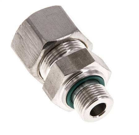 G 3/8'' Außengewinde x 16S Edelstahl-Kompressionsverschraubung mit FKM-Dichtung 400 bar DIN 2353