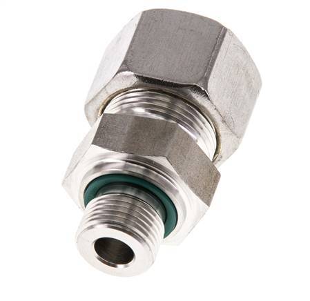G 3/8'' Außengewinde x 16S Edelstahl-Kompressionsverschraubung mit FKM-Dichtung 400 bar DIN 2353