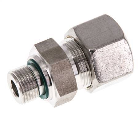 G 3/8'' Außengewinde x 16S Edelstahl-Kompressionsverschraubung mit FKM-Dichtung 400 bar DIN 2353