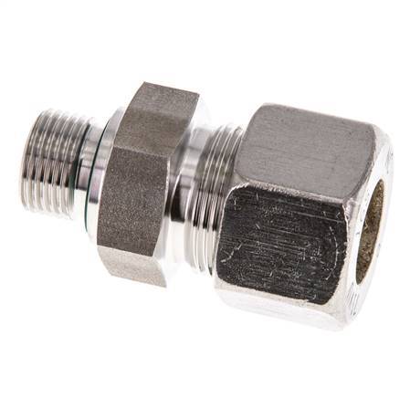 G 3/8'' Außengewinde x 16S Edelstahl-Kompressionsverschraubung mit FKM-Dichtung 400 bar DIN 2353