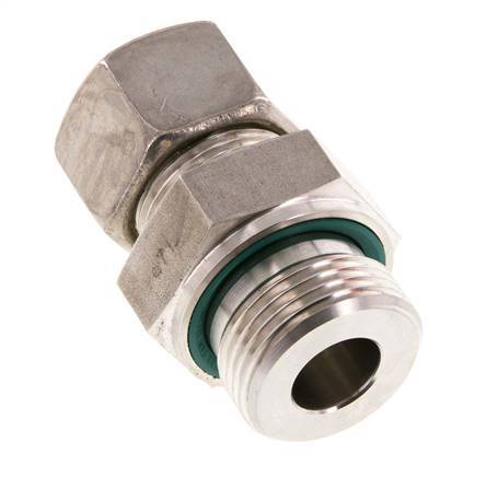 G 1'' Außengewinde x 20S Edelstahl Verschraubung mit FKM Dichtung 400 Bar DIN 2353