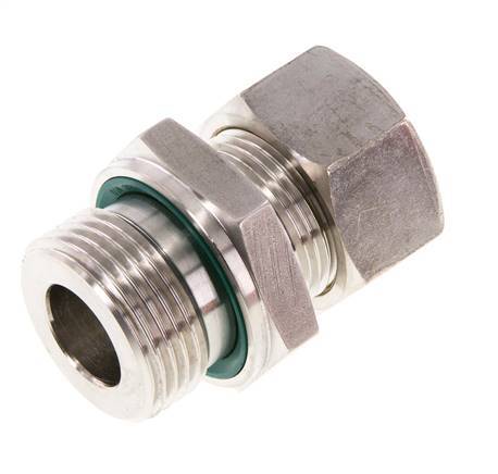 G 1'' Außengewinde x 22L Edelstahl Verschraubung mit FKM Dichtung 160 Bar DIN 2353