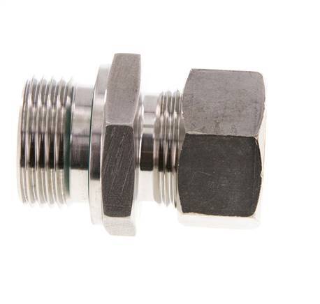 G 1'' Außengewinde x 22L Edelstahl Verschraubung mit FKM Dichtung 160 Bar DIN 2353