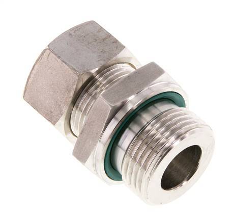 G 1'' Außengewinde x 22L Edelstahl Verschraubung mit FKM Dichtung 160 Bar DIN 2353