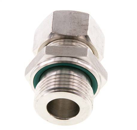 G 1'' Außengewinde x 22L Edelstahl Verschraubung mit FKM Dichtung 160 Bar DIN 2353