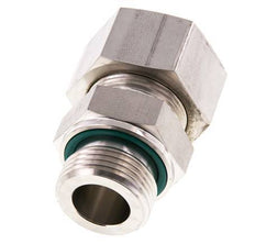 G 1'' Außengewinde x 25S Edelstahl Verschraubung mit FKM Dichtung 400 Bar DIN 2353