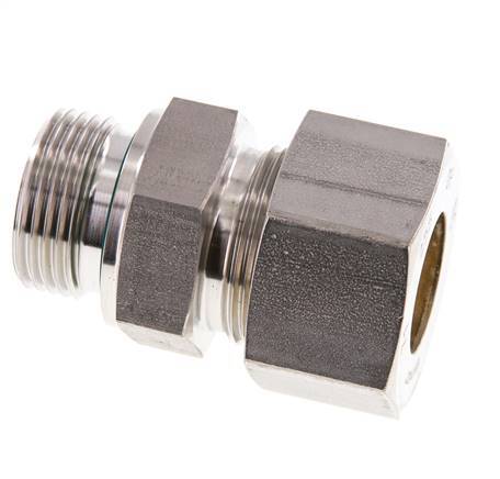 G 1'' Außengewinde x 25S Edelstahl Verschraubung mit FKM Dichtung 400 Bar DIN 2353