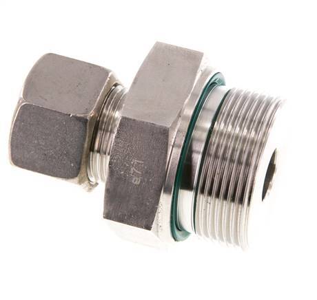 G 1 1/2'' Außengewinde x 20S Edelstahl-Kompressionsverschraubung mit FKM-Dichtung 400 bar DIN 2353