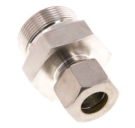 G 1 1/2'' Außengewinde x 20S Edelstahl-Kompressionsverschraubung mit FKM-Dichtung 400 bar DIN 2353