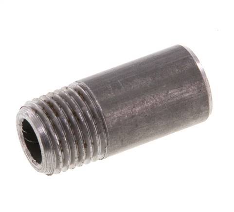 R 1/4'' Male x 13.5mm Steel Pipe Nipple with Welding End 50 Bar DIN 2982 - 30mm [5 Pieces]