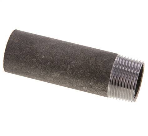 R 1'' Male x 33.7mm Steel Pipe Nipple with Welding End 50 Bar DIN 2982 - 100mm [2 Pieces]