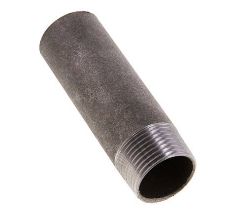 R 1'' Male x 33.7mm Steel Pipe Nipple with Welding End 50 Bar DIN 2982 - 100mm [2 Pieces]