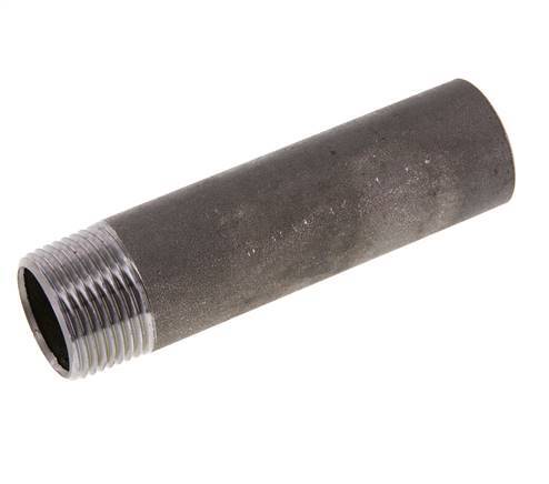 R 1'' Male x 33.7mm Steel Pipe Nipple with Welding End 50 Bar DIN 2982 - 120mm [2 Pieces]