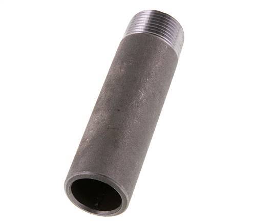 R 1'' Male x 33.7mm Steel Pipe Nipple with Welding End 50 Bar DIN 2982 - 120mm [2 Pieces]