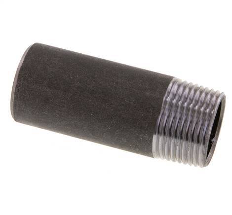 R 1'' Male x 33.7mm Steel Pipe Nipple with Welding End 50 Bar DIN 2982 - 80mm [2 Pieces]