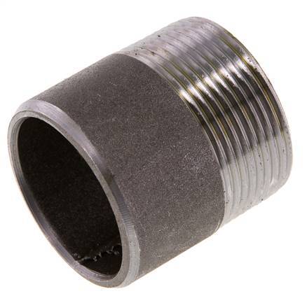R 1 1/2'' Male x 48.3mm Steel Pipe Nipple with Welding End 50 Bar DIN 2982 - 50mm [2 Pieces]