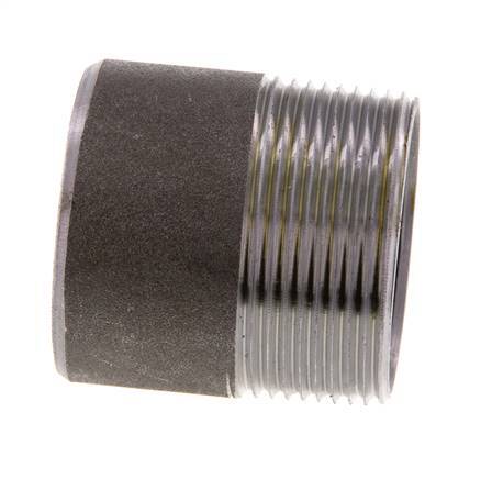 R 1 1/2'' Male x 48.3mm Steel Pipe Nipple with Welding End 50 Bar DIN 2982 - 50mm [2 Pieces]