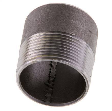 R 1 1/2'' Male x 48.3mm Steel Pipe Nipple with Welding End 50 Bar DIN 2982 - 50mm [2 Pieces]