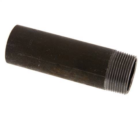 R 1 1/4'' Male x 42.4mm Steel Pipe Nipple with Welding End 50 Bar DIN 2982 - 130mm