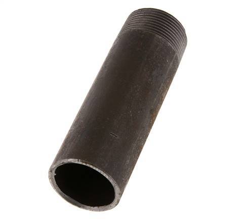 R 1 1/4'' Male x 42.4mm Steel Pipe Nipple with Welding End 50 Bar DIN 2982 - 130mm