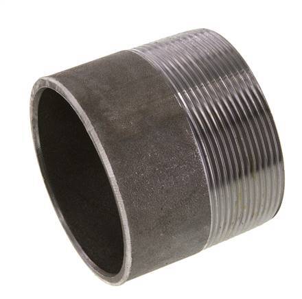 R 2 1/2'' Male x 76.1mm Steel Pipe Nipple with Welding End 50 Bar DIN 2982 - 60mm [2 Pieces]