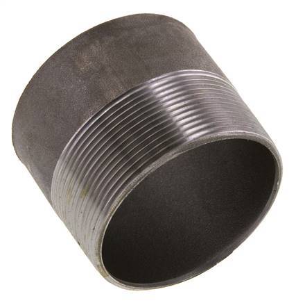 R 2 1/2'' Male x 76.1mm Steel Pipe Nipple with Welding End 50 Bar DIN 2982 - 60mm [2 Pieces]