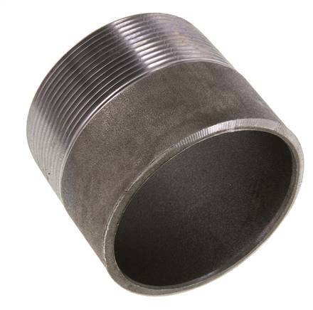 R 2 1/2'' Male x 76.1mm Steel Pipe Nipple with Welding End 50 Bar DIN 2982 - 60mm [2 Pieces]