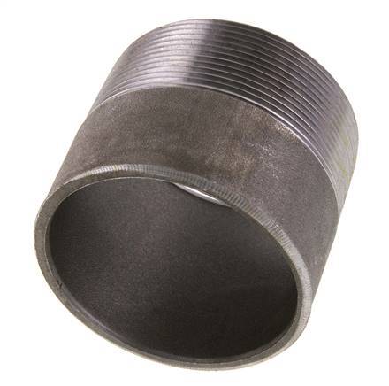 R 2 1/2'' Male x 76.1mm Steel Pipe Nipple with Welding End 50 Bar DIN 2982 - 60mm [2 Pieces]