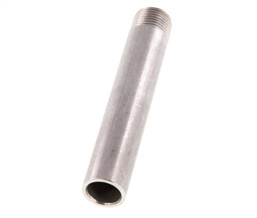 R 1/2'' Male x 21.3mm Stainless steel Pipe Nipple with Welding End 20 Bar DIN 2982 - 120mm