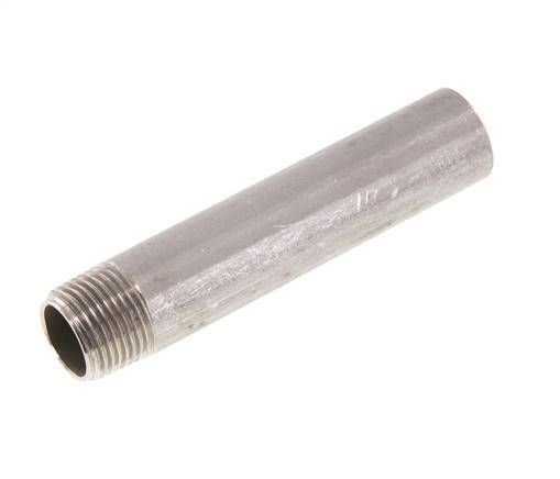 R 3/8'' Male x 17.2mm Stainless steel Pipe Nipple with Welding End 20 Bar DIN 2982 - 80mm
