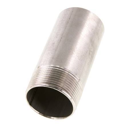 R 1 1/2'' Male x 48.3mm Stainless steel Pipe Nipple with Welding End 20 Bar DIN 2982 - 100mm