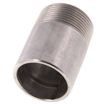 R 1 1/4'' Male x 42.4mm Stainless steel Pipe Nipple with Welding End 20 Bar DIN 2982 - 60mm