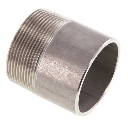 R 2'' Male x 60.3mm Stainless steel Pipe Nipple with Welding End 20 Bar DIN 2982 - 60mm