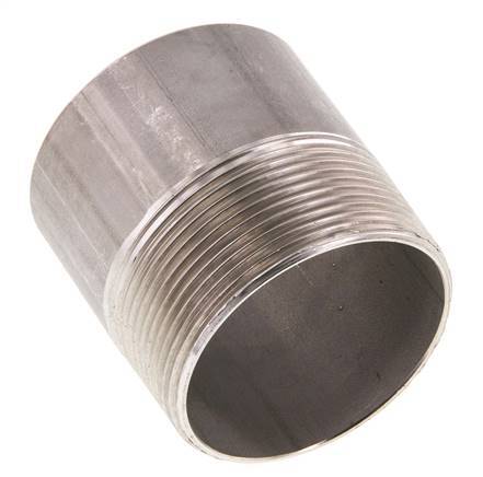 R 2'' Male x 60.3mm Stainless steel Pipe Nipple with Welding End 20 Bar DIN 2982 - 60mm