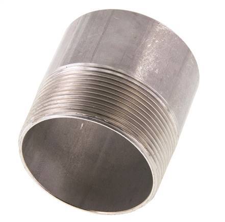 R 2'' Male x 60.3mm Stainless steel Pipe Nipple with Welding End 20 Bar DIN 2982 - 60mm