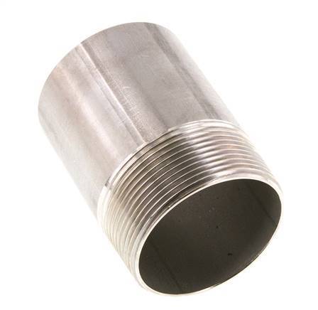 R 2'' Male x 60.3mm Stainless steel Pipe Nipple with Welding End 20 Bar DIN 2982 - 80mm